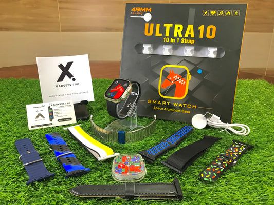 10 in 1 Ultra Smart Watch with 10 straps